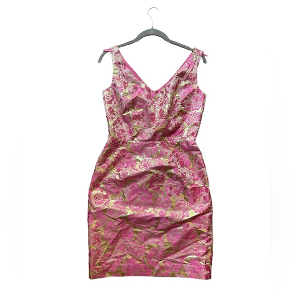 Lilly Pulitzer Kiki Metallic Silk Cocktail Dress - Picture 2 of 9